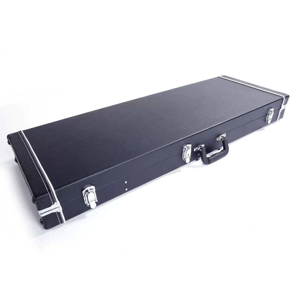 ST High Grade Electric Guitar Square Hard Case Microgroove Flat Black view 4