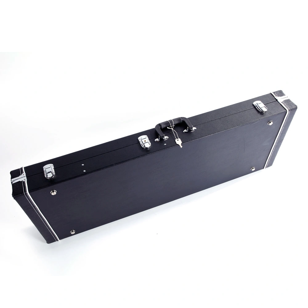 ST High Grade Electric Guitar Square Hard Case Microgroove Flat Black view 6