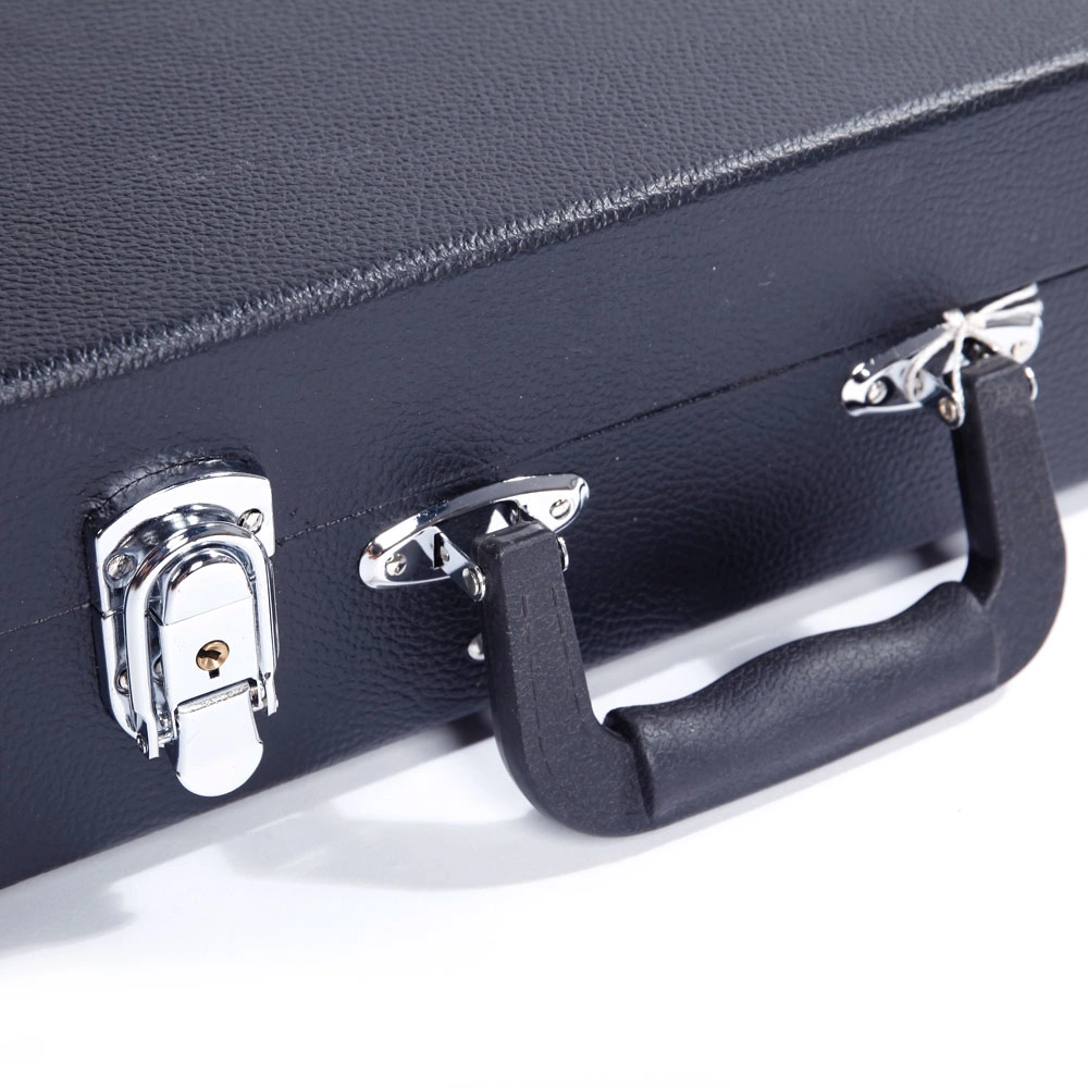 ST High Grade Electric Guitar Square Hard Case Microgroove Flat Black view 9
