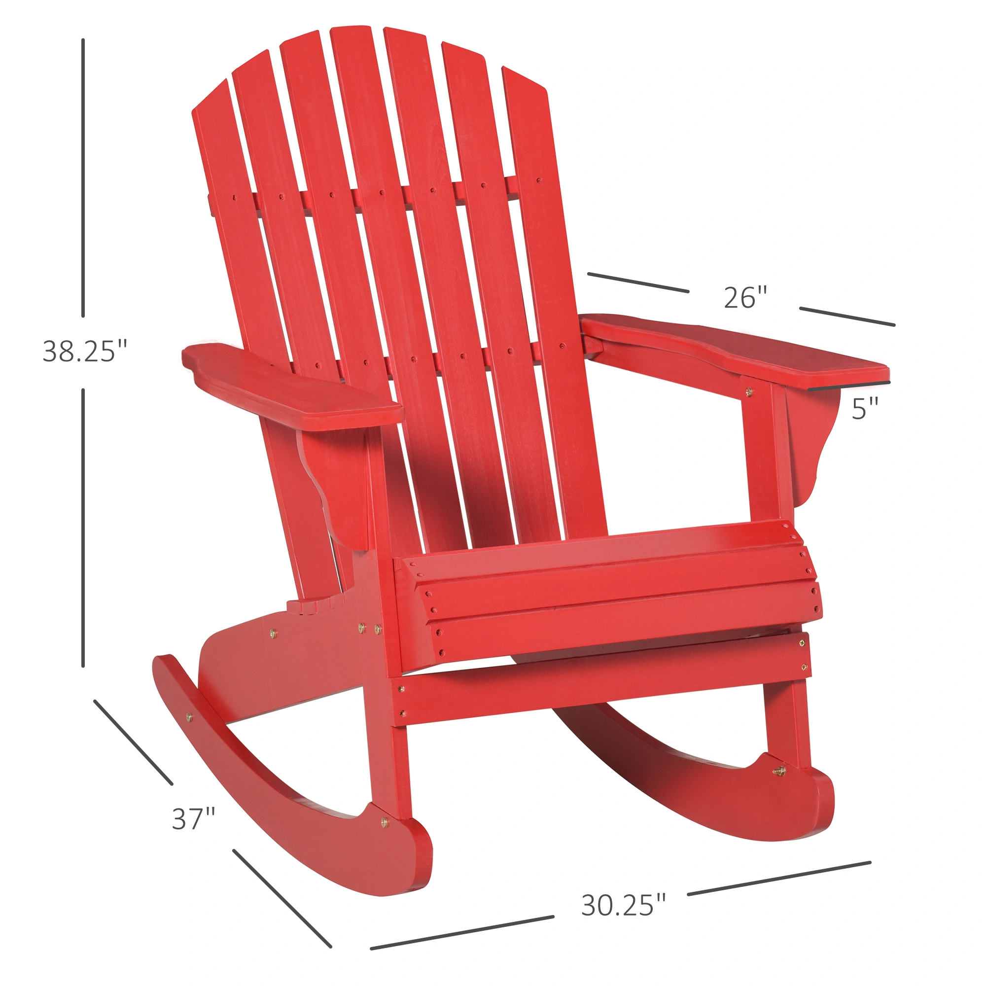 Garden Rocking Chair - Outdoor Patio Chair for Porch, Deck & Garden Relaxation view 2