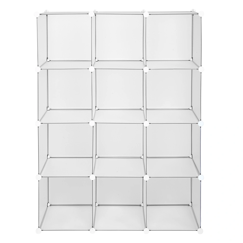 12-Cube Storage Organizer Bookshelf & Closet Shelf DIY Cubes Cabinet System Modular Room Divider