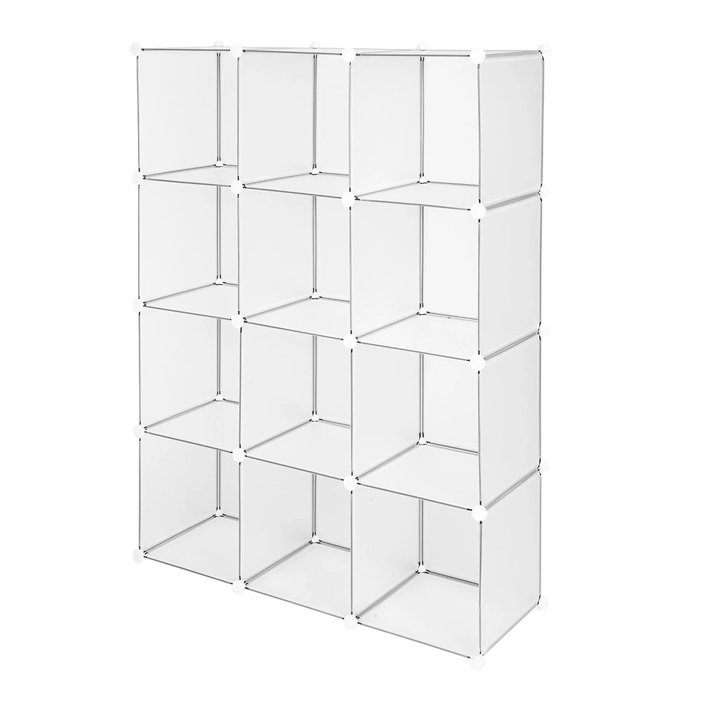 12-Cube Storage Organizer Bookshelf & Closet Shelf DIY Cubes Cabinet System Modular Room Divider view 3