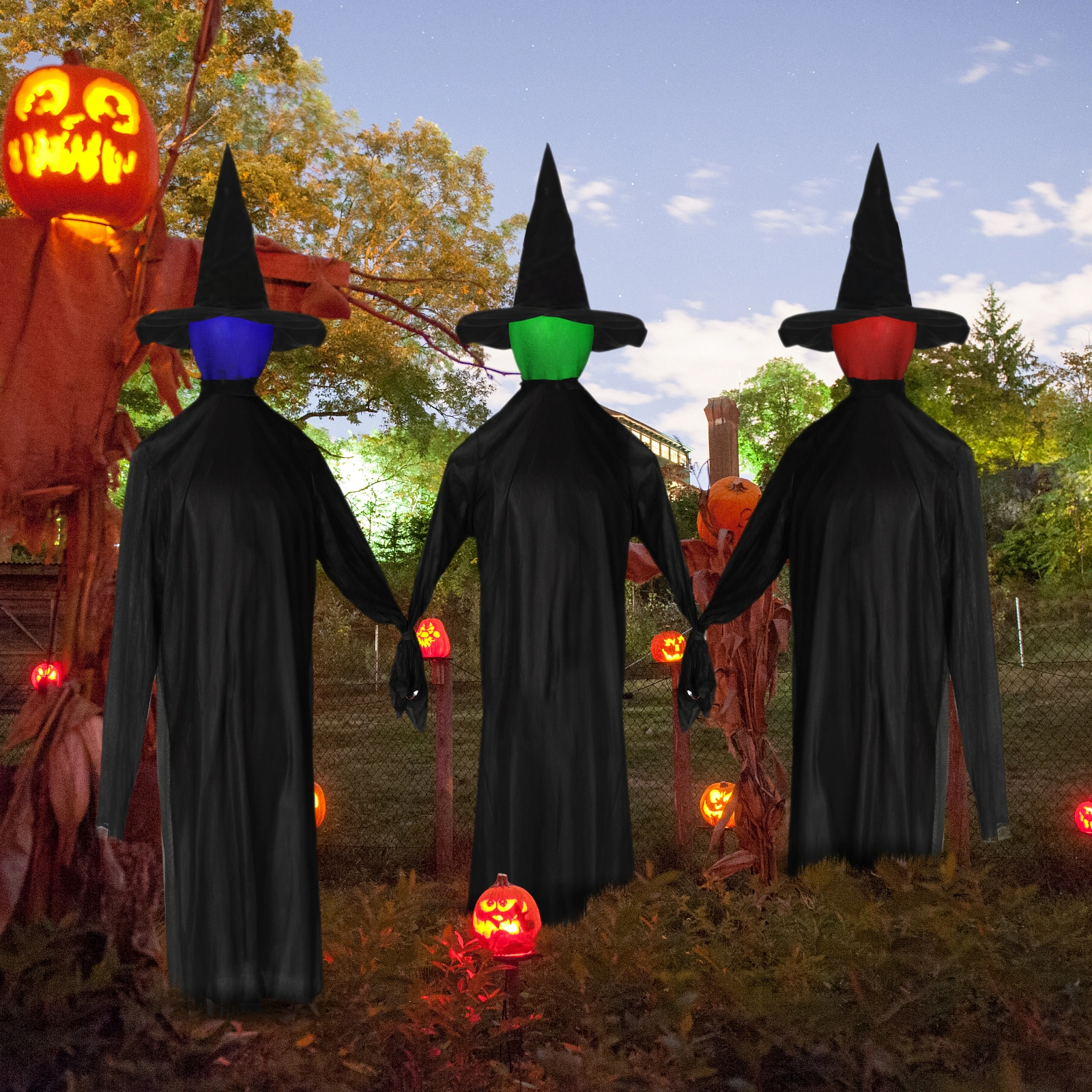 Halloween Black Witches with Change Colors view 22