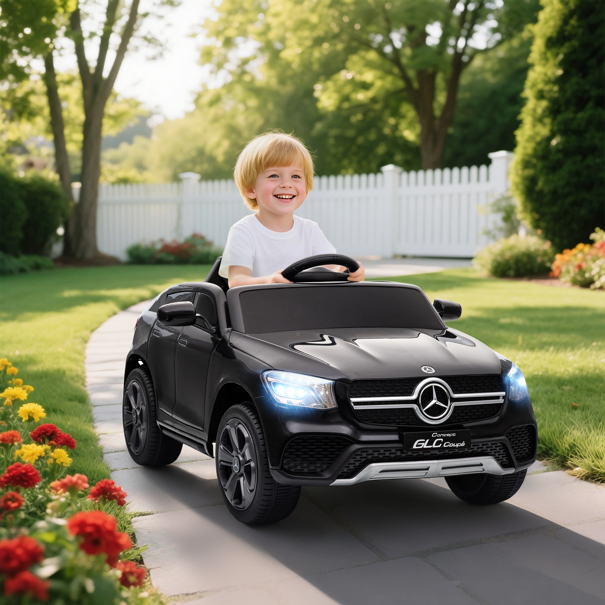Electric Truck for Kids, 12V Ride On Car with Remote Control, LED Lights, MP3 Player, Rocking Function