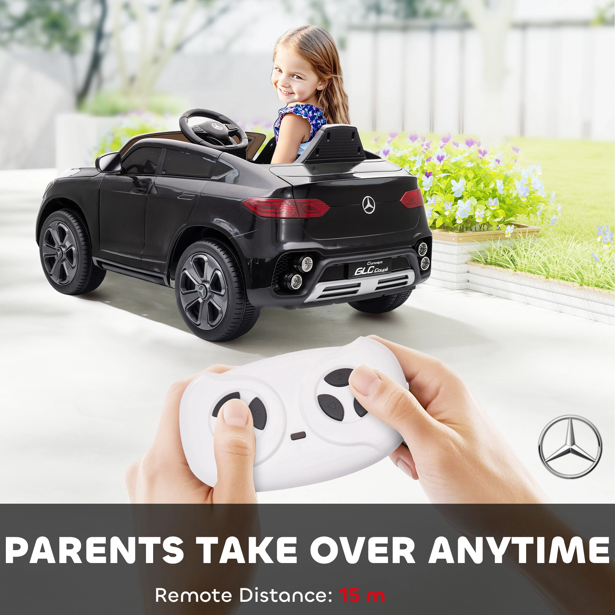 Electric Truck for Kids, 12V Ride On Car with Remote Control, LED Lights, MP3 Player, Rocking Function view 3