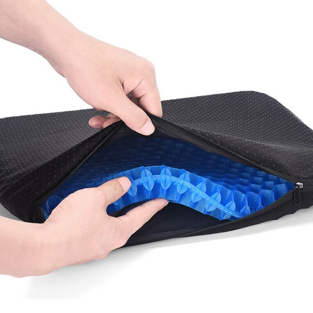 Honeycomb Gel Seat Cushion - Breathable Cooling Egg Crate Chair Pad, Double Thick Mat view 5