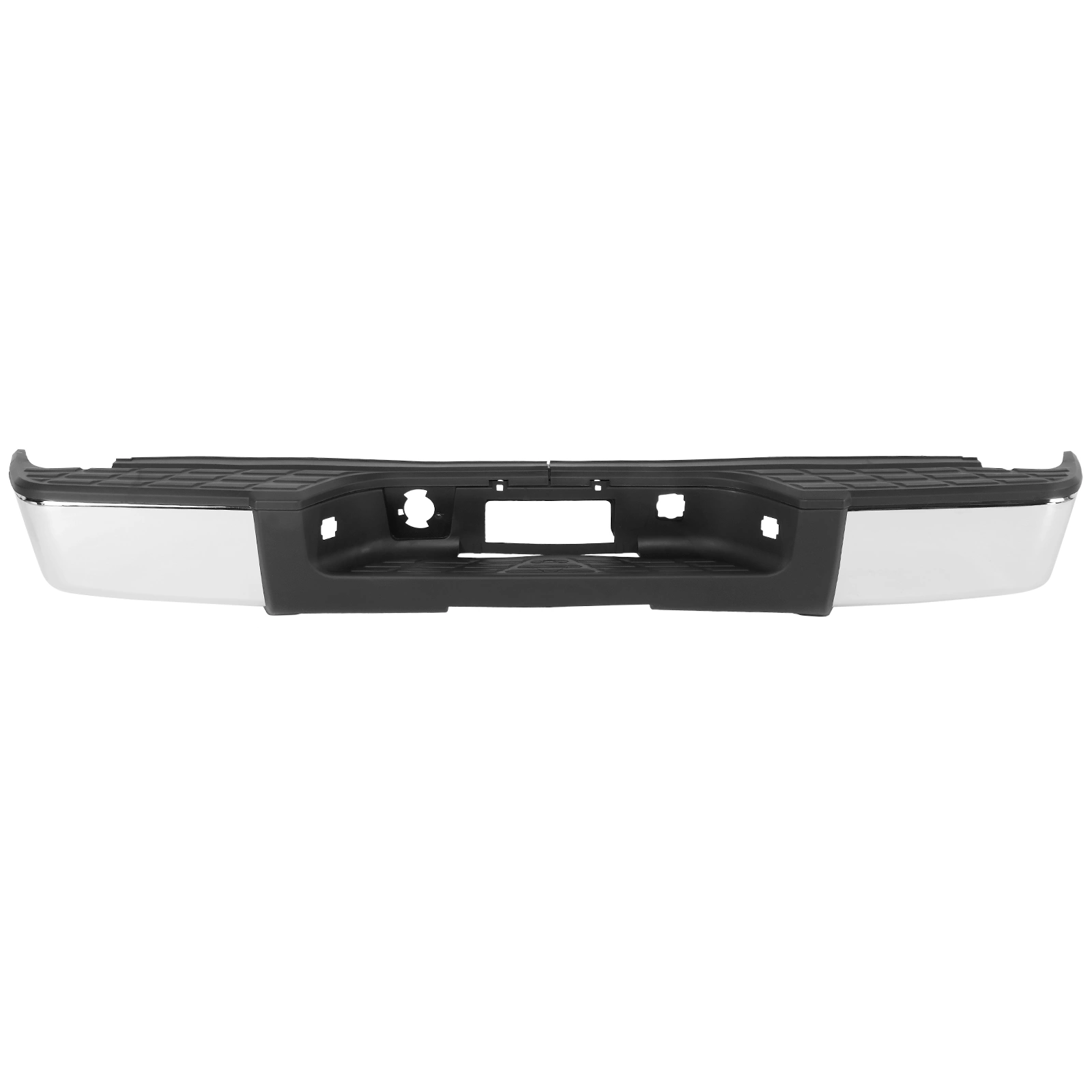 Pickup Rear Bumper Chevrolet Silverado 1500 2007-2013-Silver/Steel/No Hole view 3