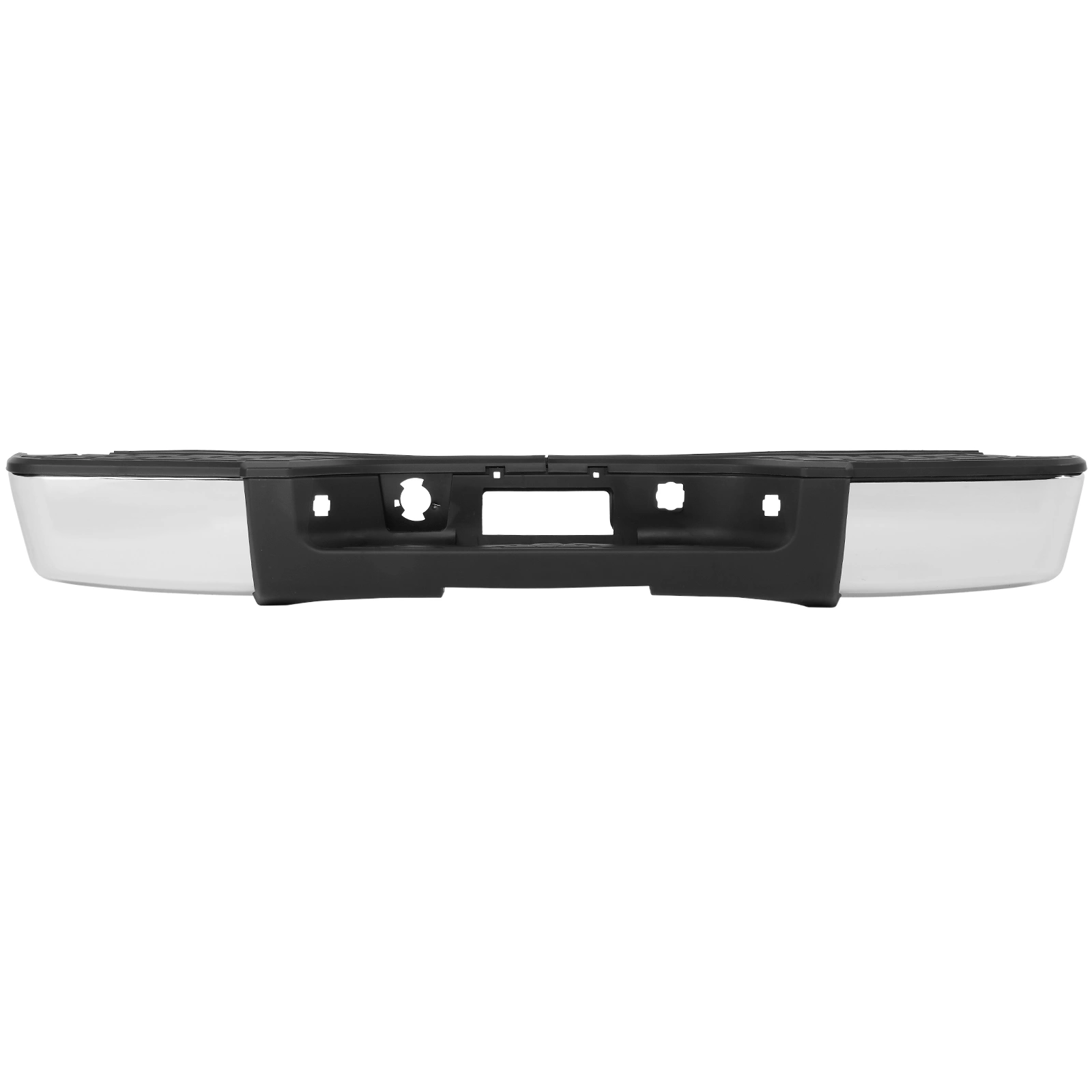 Pickup Rear Bumper Chevrolet Silverado 1500 2007-2013-Silver/Steel/No Hole view 4