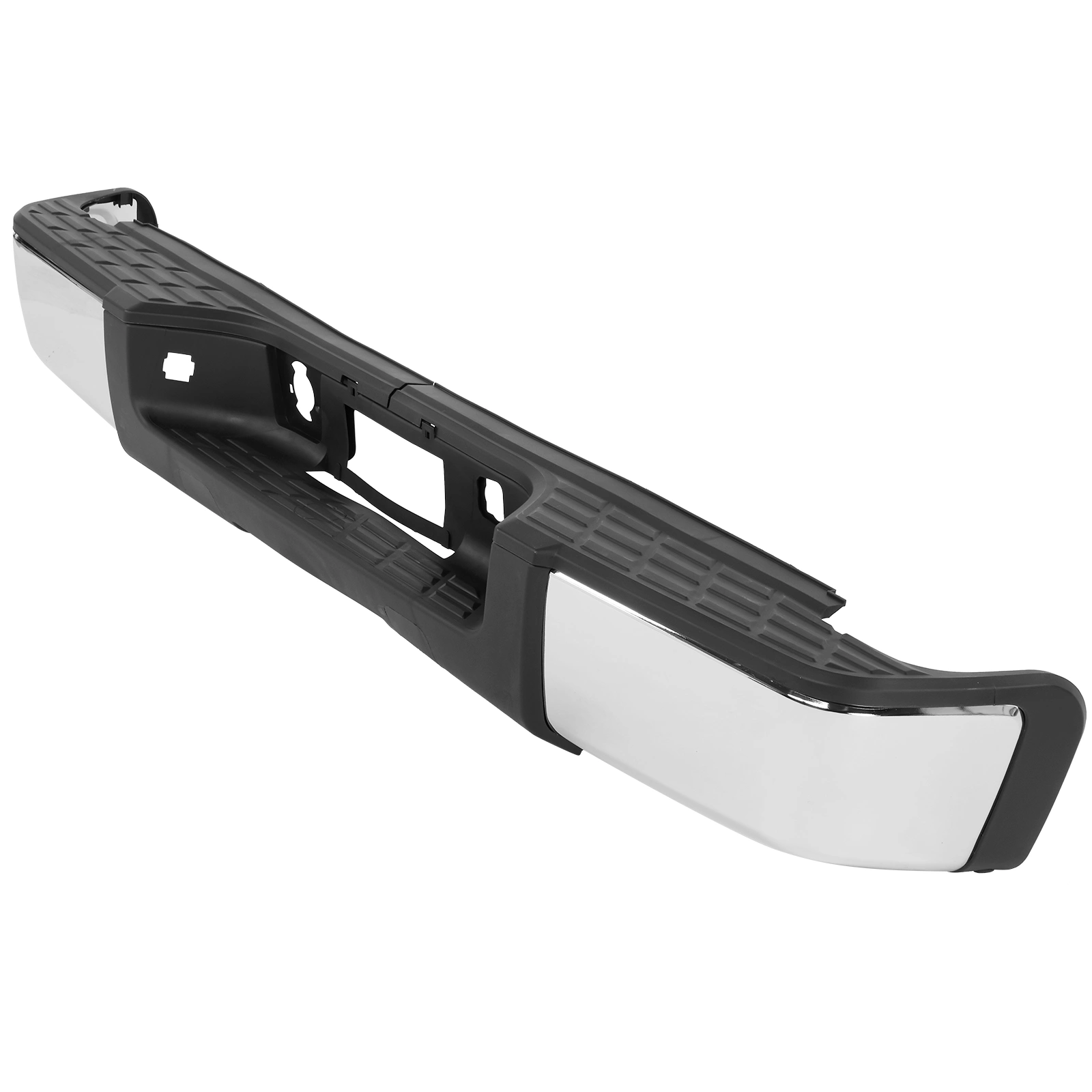 Pickup Rear Bumper Chevrolet Silverado 1500 2007-2013-Silver/Steel/No Hole view 8