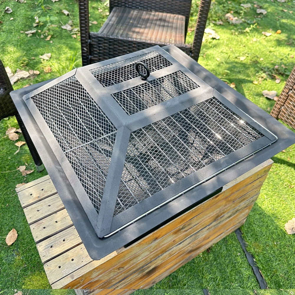 Modernisation Square BBQ Grill Outdoor Heater Garden Outdoor Fireplace Portable Fire Pit Contracted Barbecue Brazier Wood Stove view 10