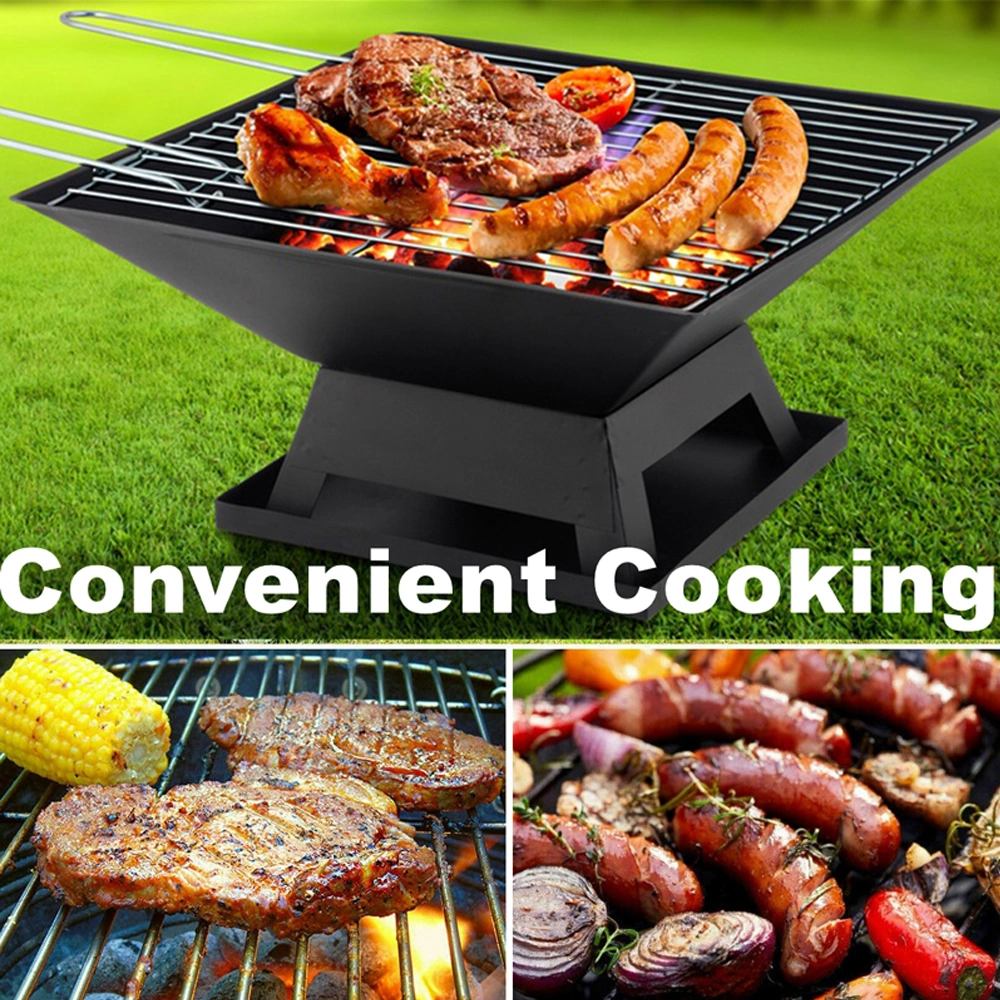Modernisation Square BBQ Grill Outdoor Heater Garden Outdoor Fireplace Portable Fire Pit Contracted Barbecue Brazier Wood Stove view 6