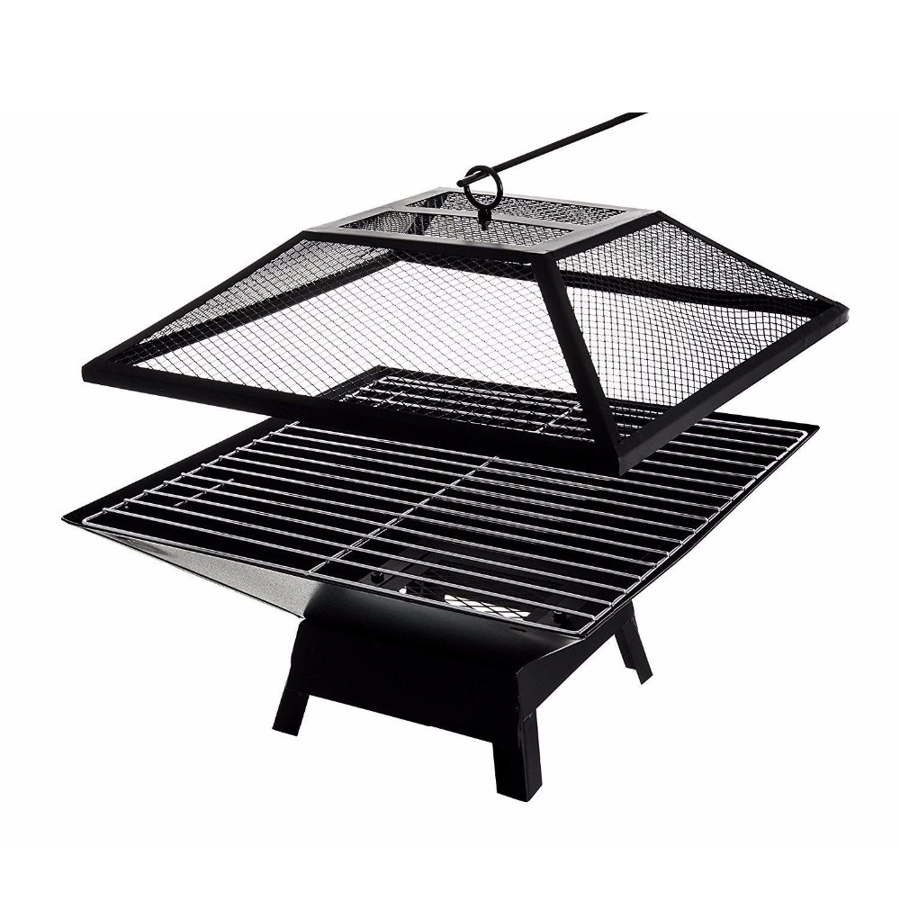 Modernisation Square BBQ Grill Outdoor Heater Garden Outdoor Fireplace Portable Fire Pit Contracted Barbecue Brazier Wood Stove view 7