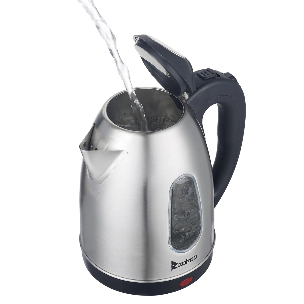 US Standard ZOKOP HD-1802S 120V 1200W 1.5L Stainless Steel Electric Kettle with Water Window [Same code 00574412] view 12