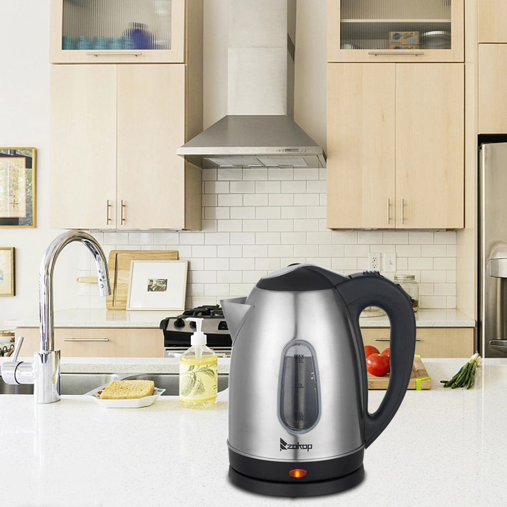 US Standard ZOKOP HD-1802S 120V 1200W 1.5L Stainless Steel Electric Kettle with Water Window [Same code 00574412] view 15