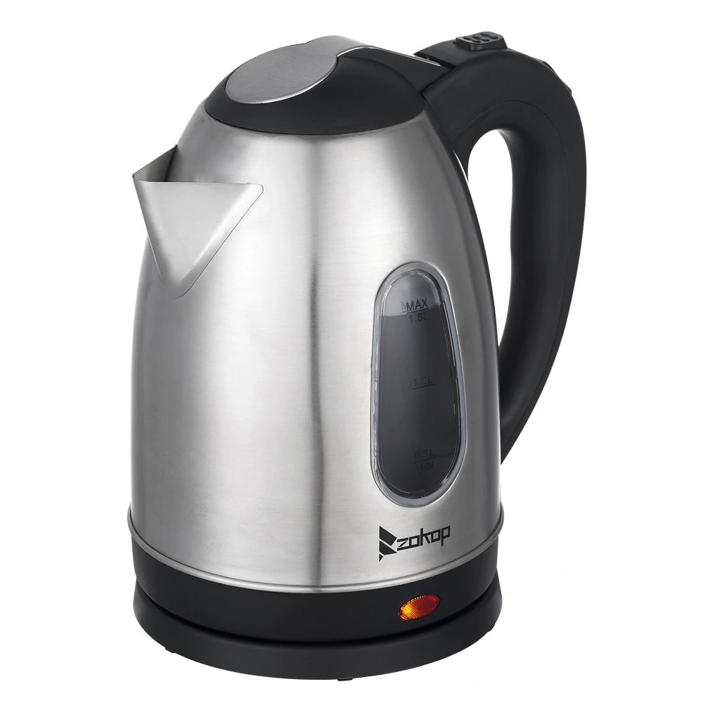 US Standard ZOKOP HD-1802S 120V 1200W 1.5L Stainless Steel Electric Kettle with Water Window [Same code 00574412] view 6