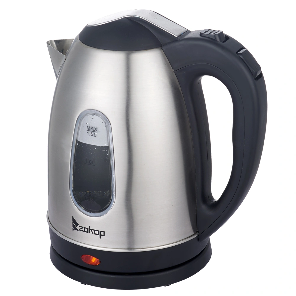 US Standard ZOKOP HD-1802S 120V 1200W 1.5L Stainless Steel Electric Kettle with Water Window [Same code 00574412] view 7