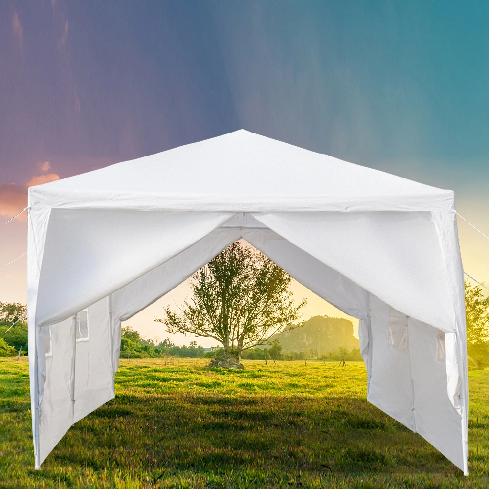10'x20' Outdoor Party Tent with 6 Removable Sidewalls, Waterproof Canopy Patio Wedding Gazebo, White view 17