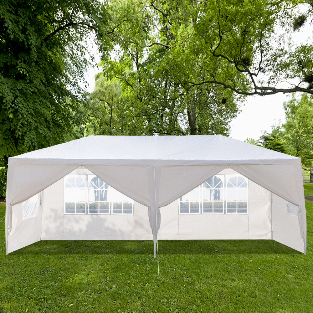 10'x20' Outdoor Party Tent with 6 Removable Sidewalls, Waterproof Canopy Patio Wedding Gazebo, White view 19