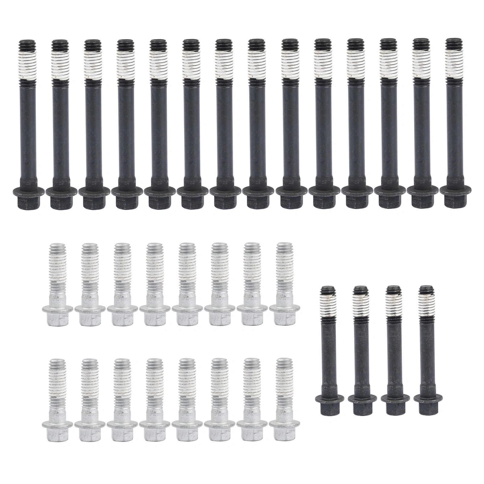 34Pcs Engine Cylinder Head Bolts for Chevrolet GMC C1500 C2500 Cadillac Escalade 5.7L ES72856