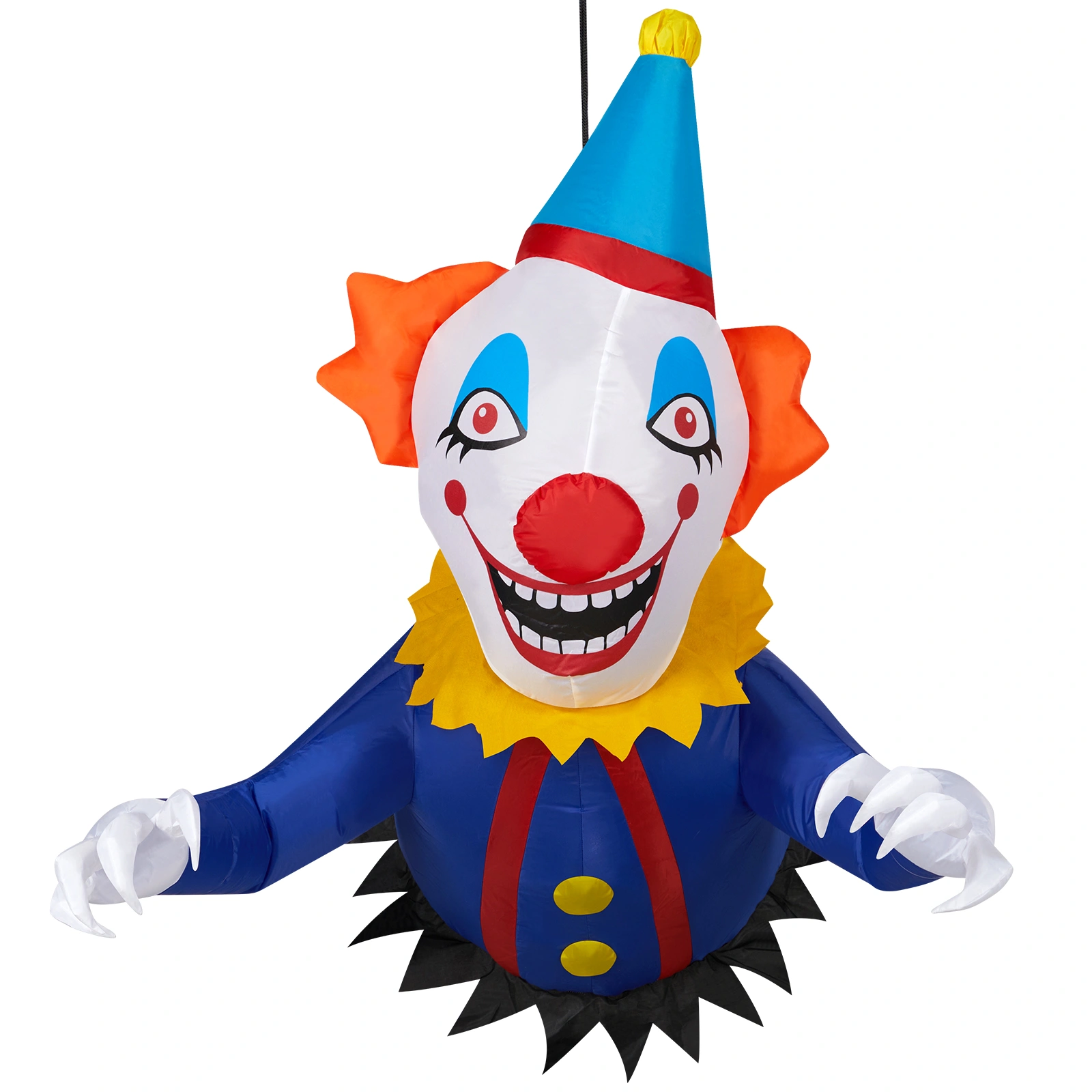 3.3 FT Halloween Inflatable Clown Broke Out from Window Outdoor Decorations, Scary Blow up Decor with Built-in LED Lights for Holiday Party Yard Lawn Garden Decor Indoor Outdoor view 6