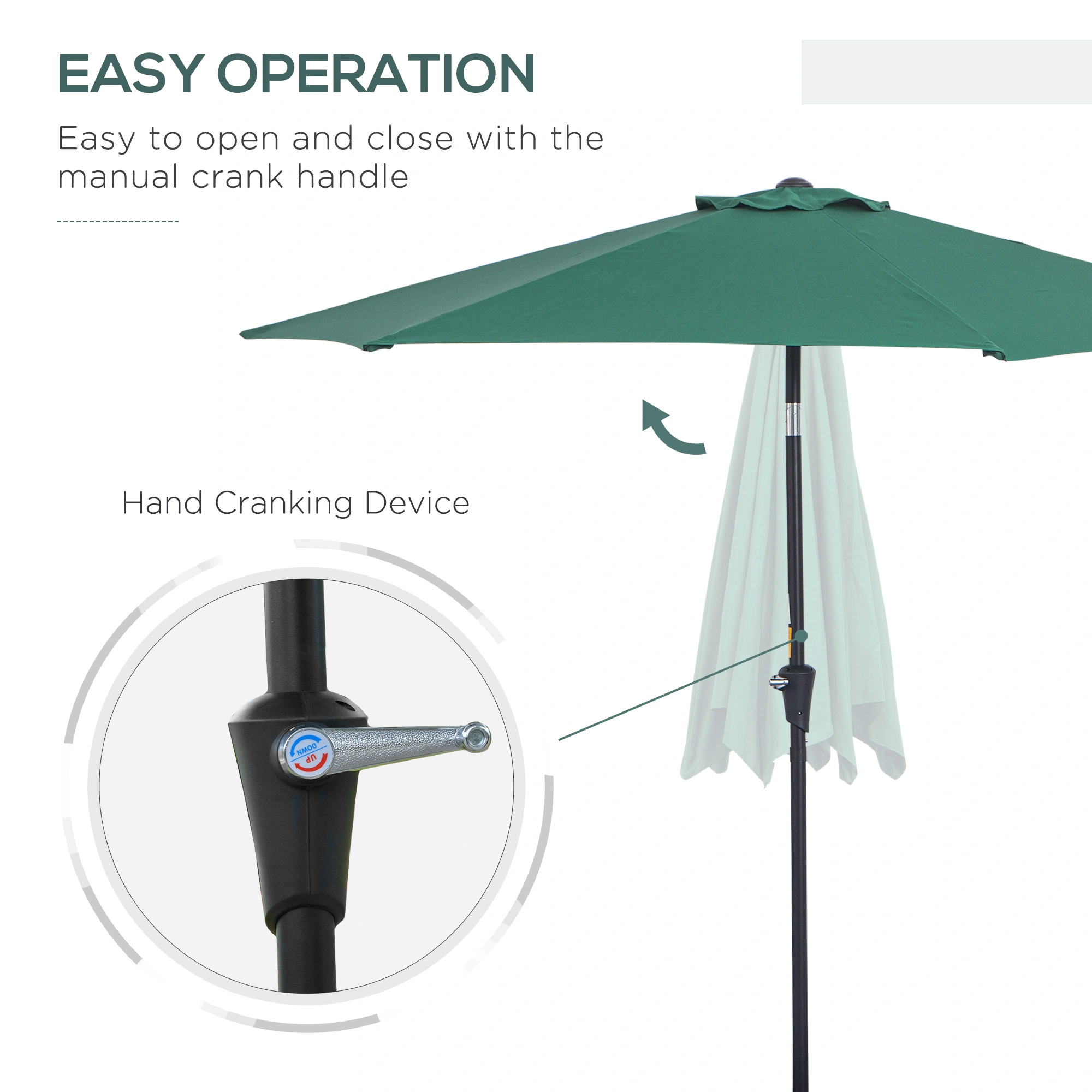 Outdoor Cantilever Tilt Offset Patio Umbrella Garden Parasol Sun Shade Amazon Shipping view 3