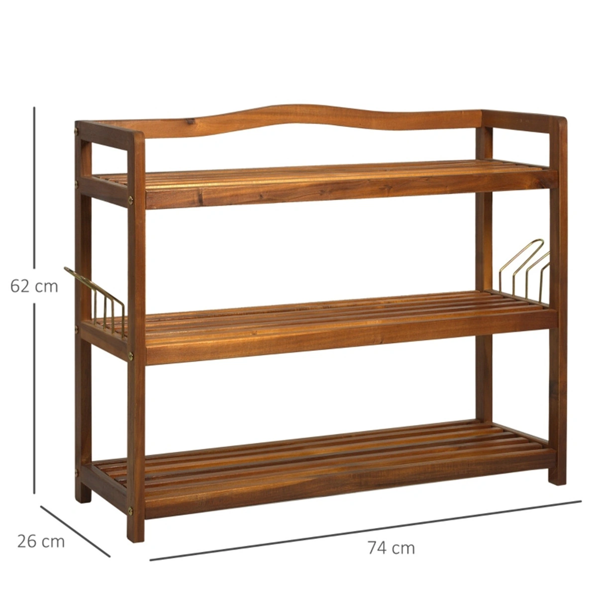 3-Tier Shoe Rack Bench with Removable Covers Small Entryway Shoe Organizer view 2