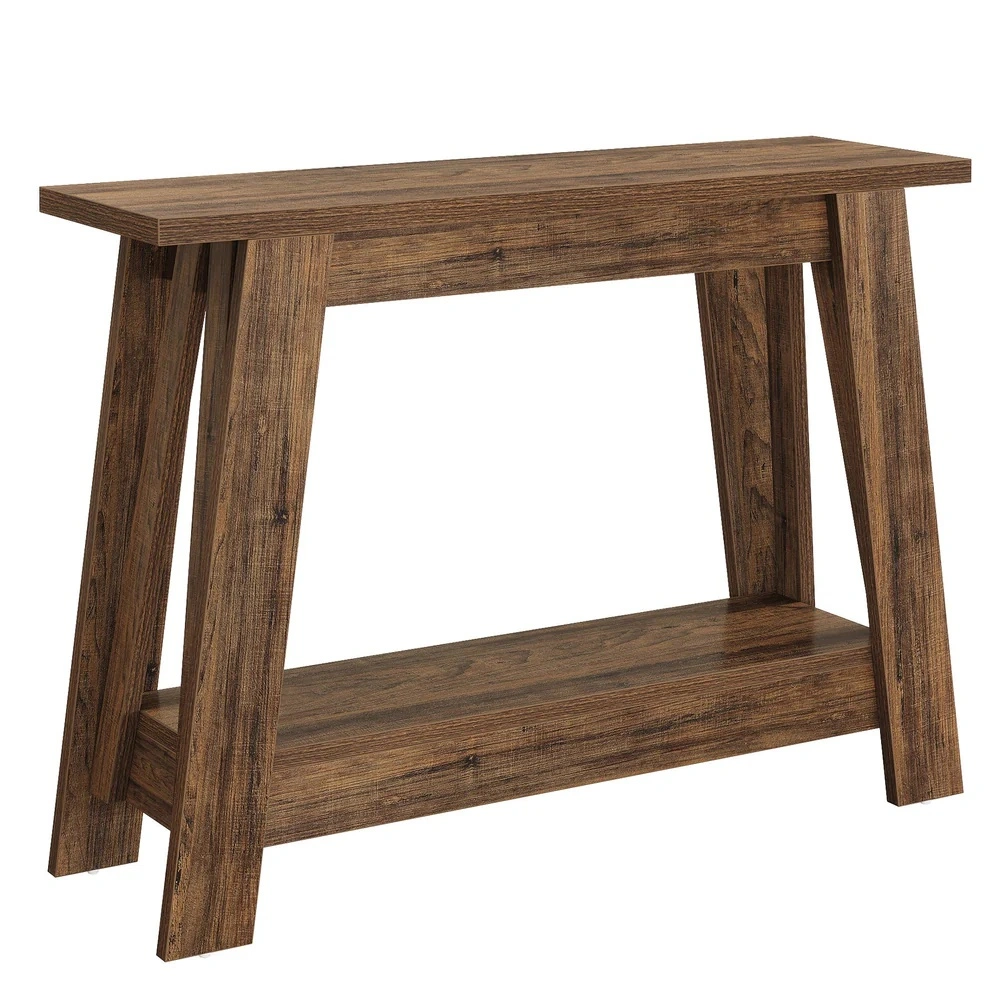 Modern Long Console Sofa Table with Storage Shelf for Entryway, Hallway, Living Room view 2