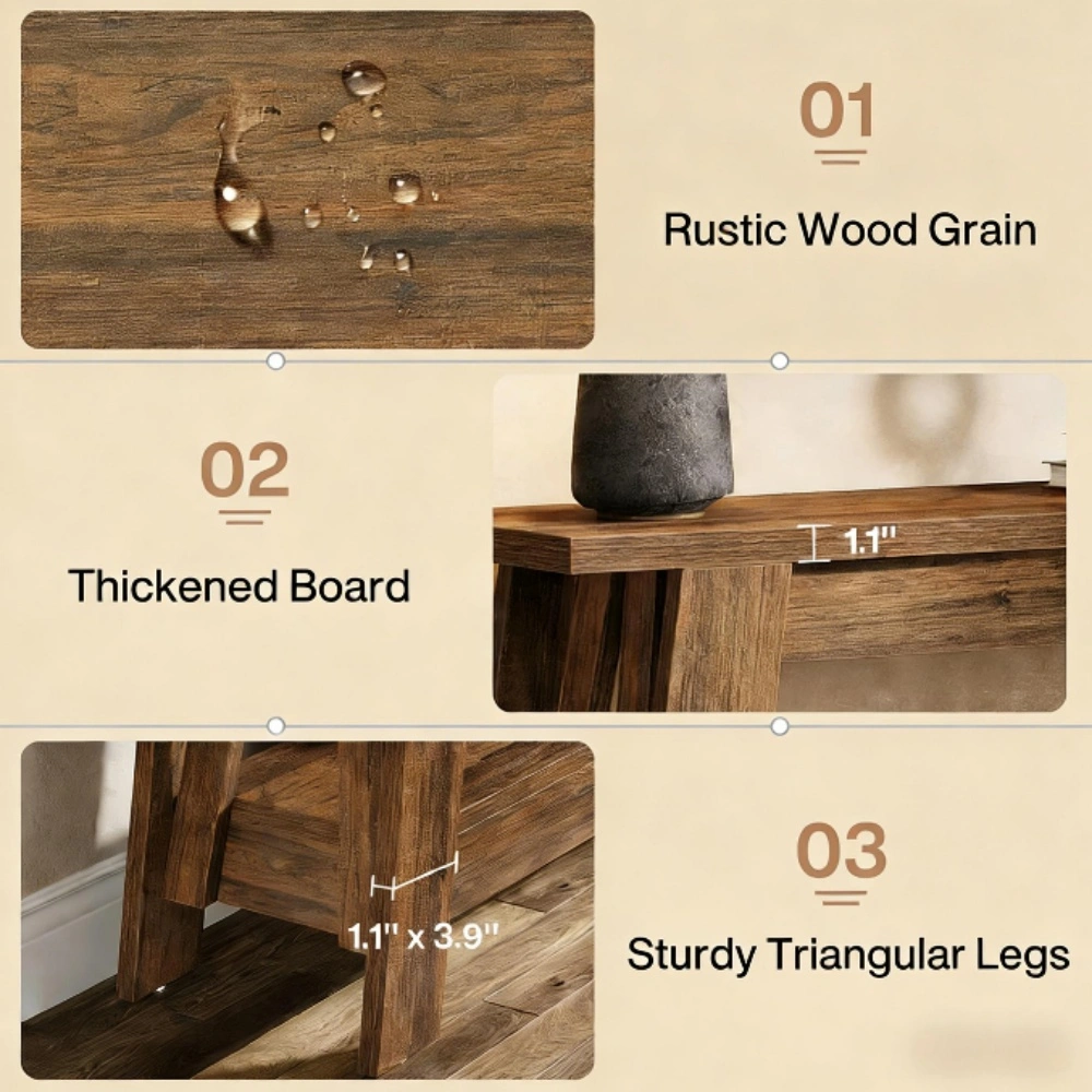 Modern Long Console Sofa Table with Storage Shelf for Entryway, Hallway, Living Room view 5