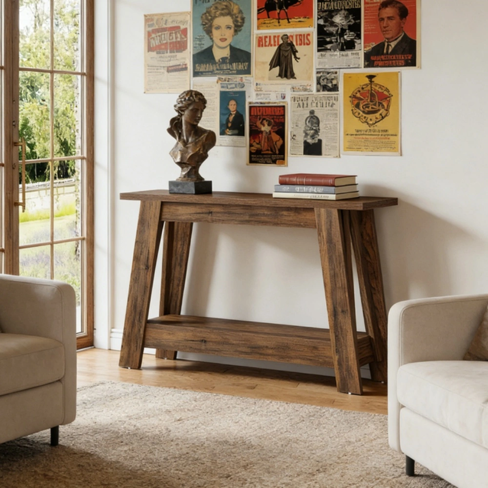 Modern Long Console Sofa Table with Storage Shelf for Entryway, Hallway, Living Room view 7