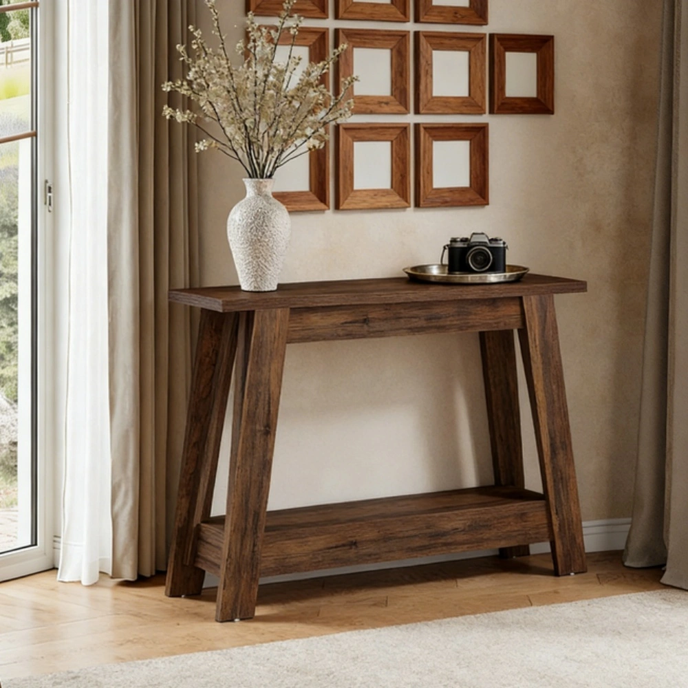 Modern Long Console Sofa Table with Storage Shelf for Entryway, Hallway, Living Room view 8