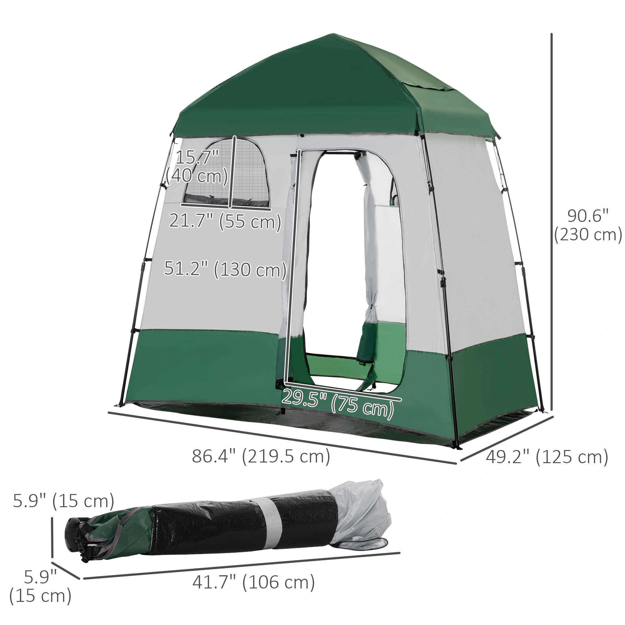 Pop Up Shower Tent Portable Outdoor Privacy Changing Room Lightweight Waterproof for Camping Travel view 2