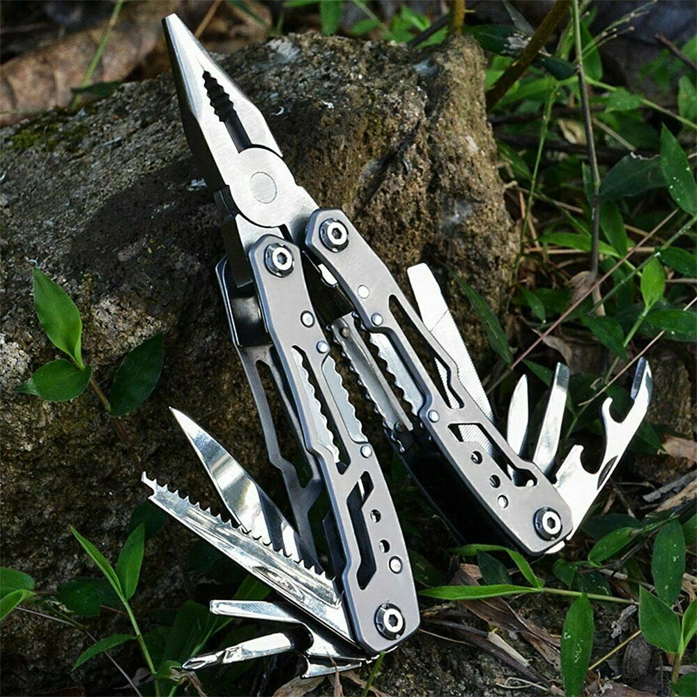 Stainless Steel Multi Tool with Pliers, Saw & Folding Pliers - Multifunctional Outdoor Pocket Tool for Camping & Survival view 3