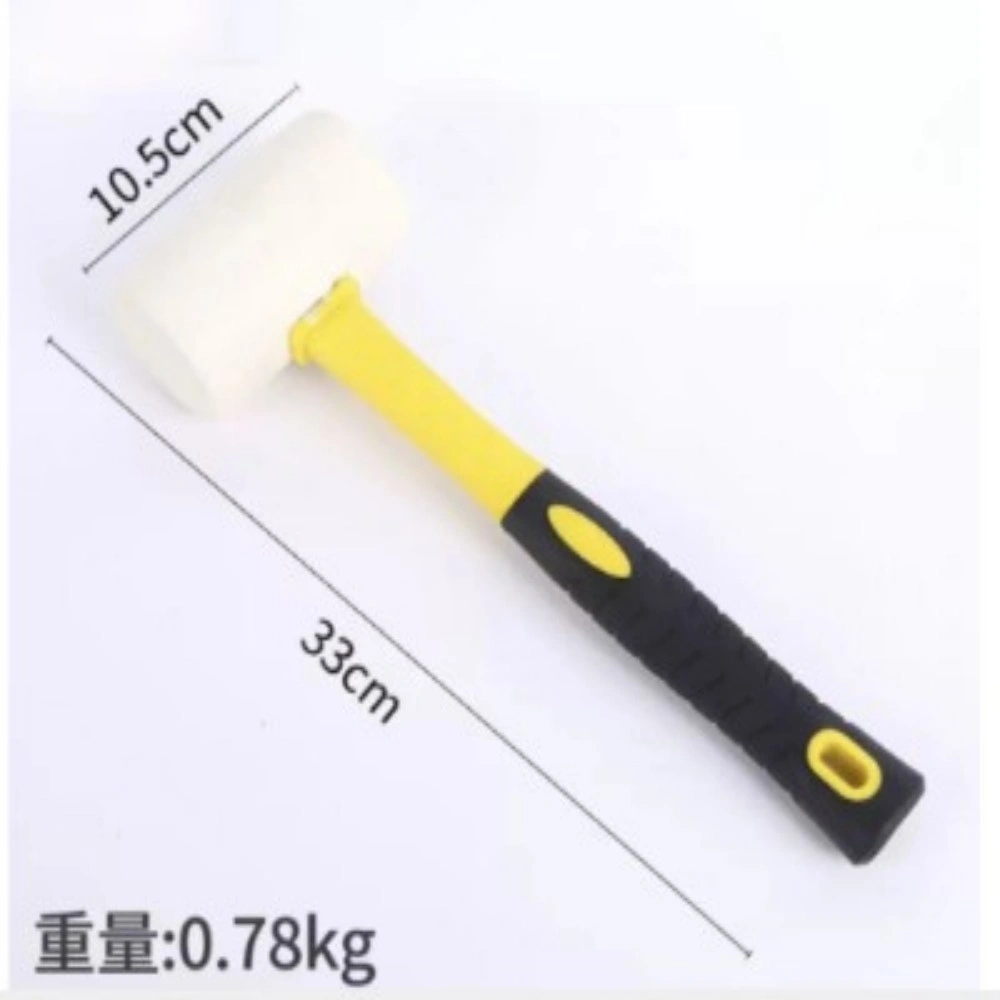 32oz Large White Rubber Mallet Hammer Mark-Free Handle for UPVC Window Glazing Panel view 2