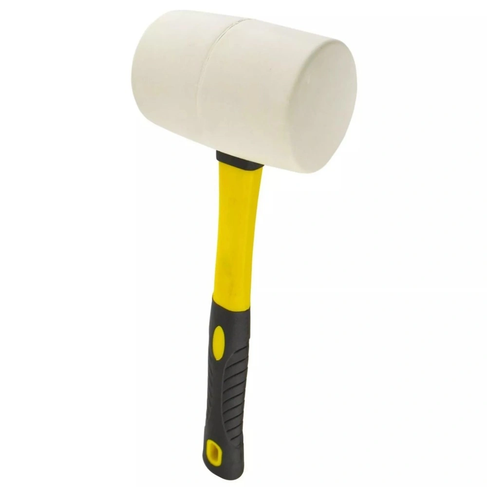 32oz Large White Rubber Mallet Hammer Mark-Free Handle for UPVC Window Glazing Panel view 3