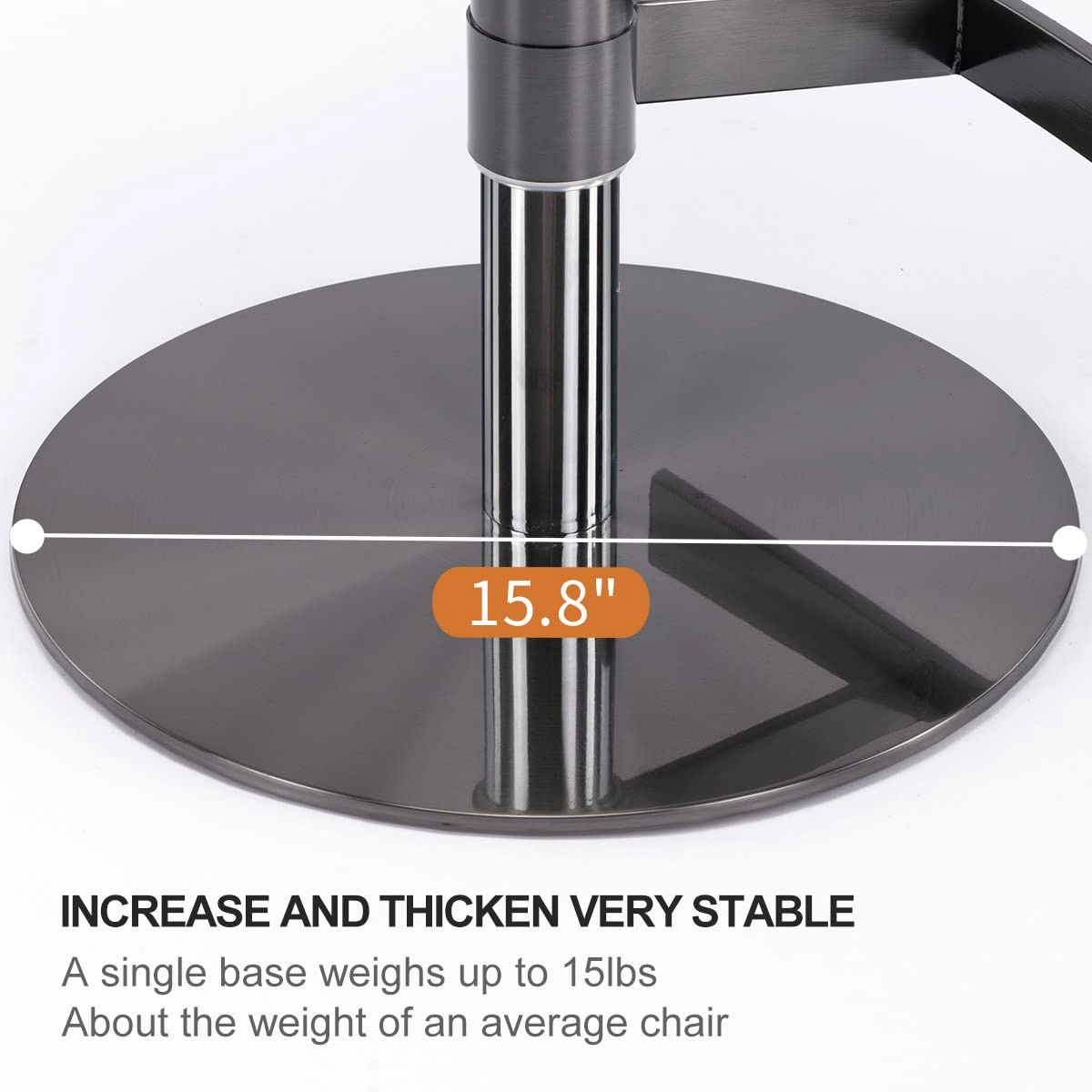 Modern Leather Bar Stool with Backrest, Adjustable Height Swivel Chair, Stainless Steel Frame, Brown, 1pc view 7