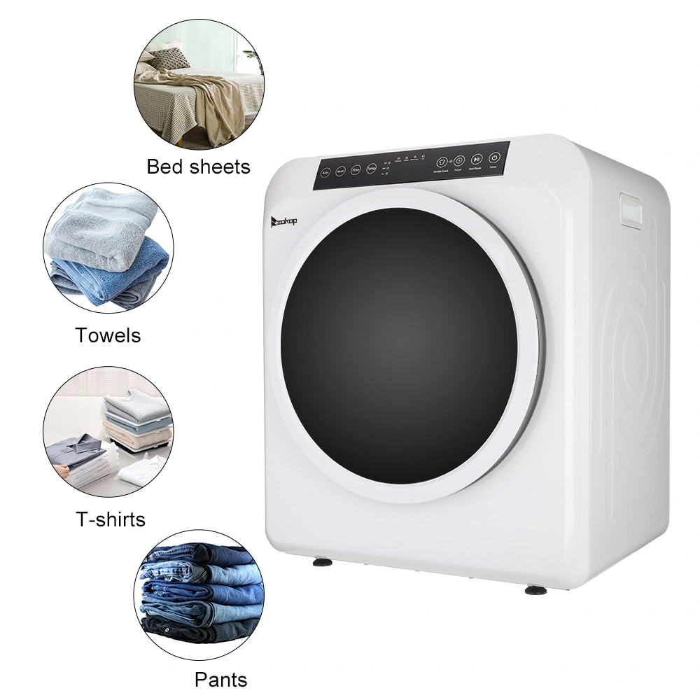 GDZ60-618E Upgraded 6kg Drum Dryer with LCD Screen UV Sterilization, White - 2 Cotton Filters Included view 3