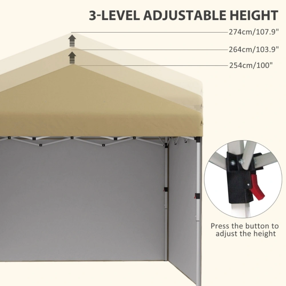 Party Tent 10x10 Pop Up Canopy Gazebo w/ Sidewalls, Waterproof Outdoor Event Tent for Parties, Markets & Gardens - Easy Setup, UV Protection view 6