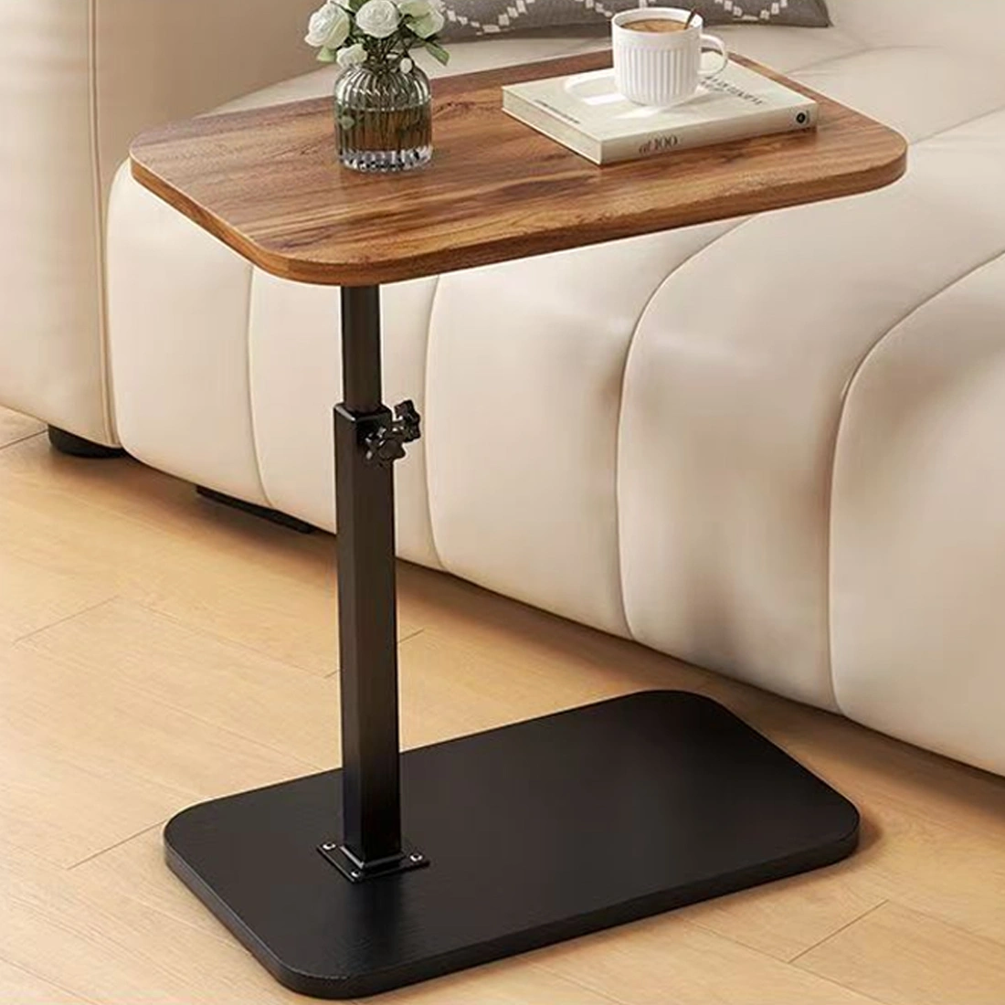 Adjustable C Shaped Side Table Sofa Side End Table Reading Lamp Table Living Room Bedroom Coffee Laptop Desk view 3