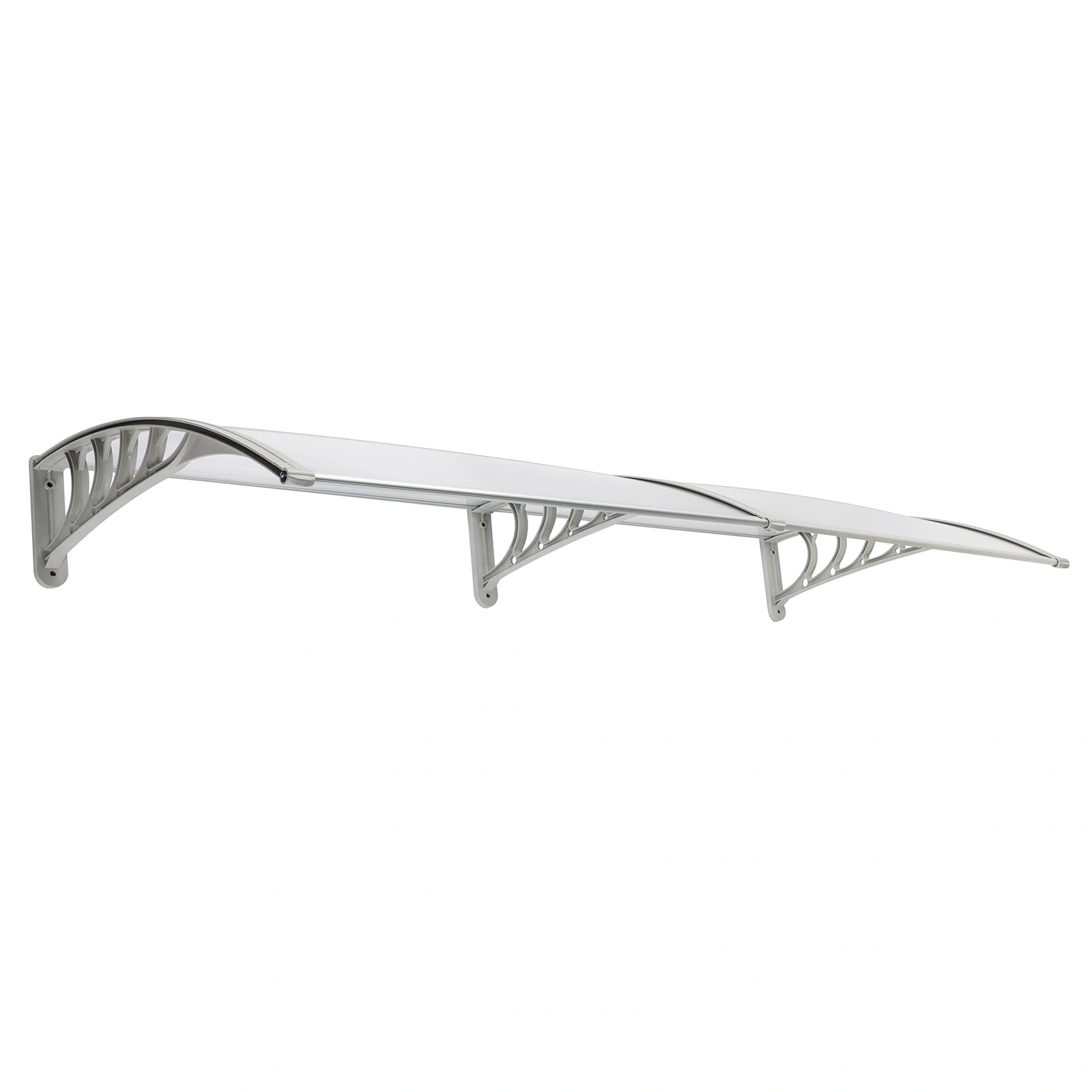 HT-200 x 100 Household Application Door & Window Rain Cover Eaves Canopy Silver & Gray Bracket view 12
