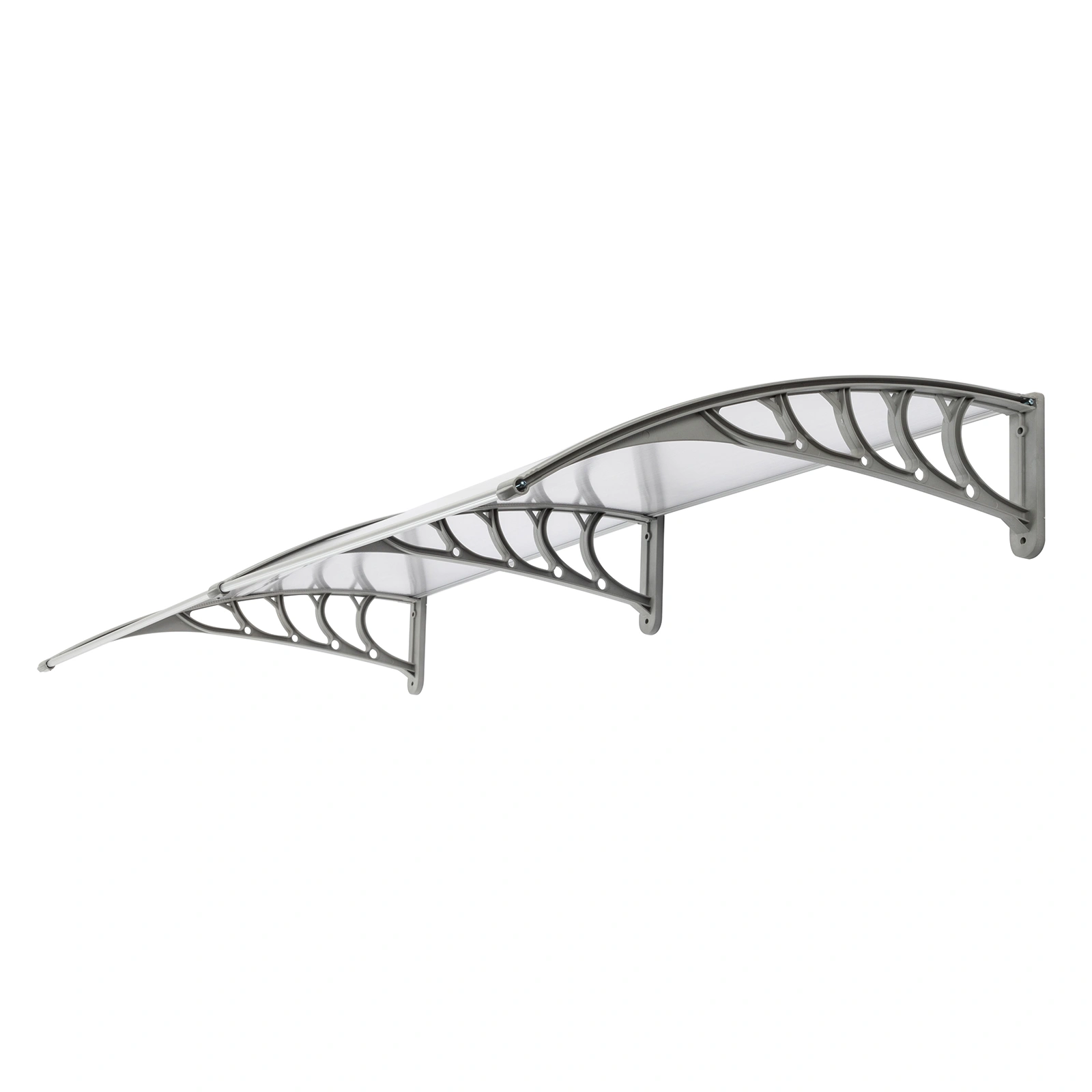 HT-200 x 100 Household Application Door & Window Rain Cover Eaves Canopy Silver & Gray Bracket view 13