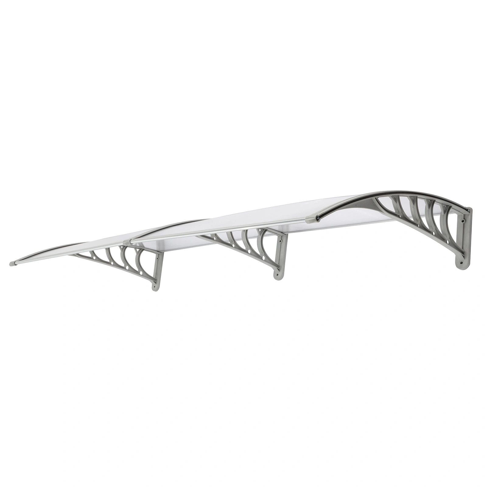 HT-200 x 100 Household Application Door & Window Rain Cover Eaves Canopy Silver & Gray Bracket view 15