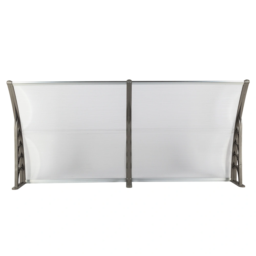 HT-200 x 100 Household Application Door & Window Rain Cover Eaves Canopy Silver & Gray Bracket view 4