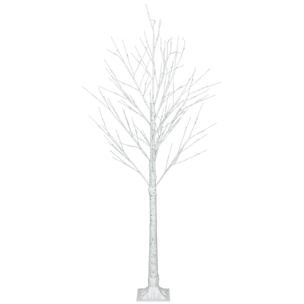 5FT Snowflake Christmas Tree Pre-Lit with 72 LED Lights, Flocked Artificial Snowflake Tree for Indoor Outdoor Holiday Christmas Decor
