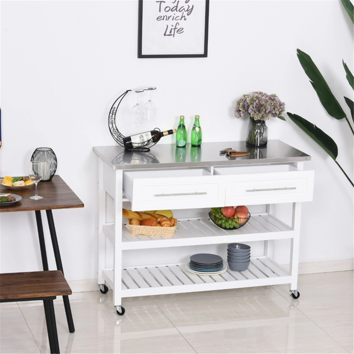 Kitchen Sideboard/ Storage cabinet/Coffee Bar Cabinet ( Amazon Shipping)(Prohibited by WalMart) view 7