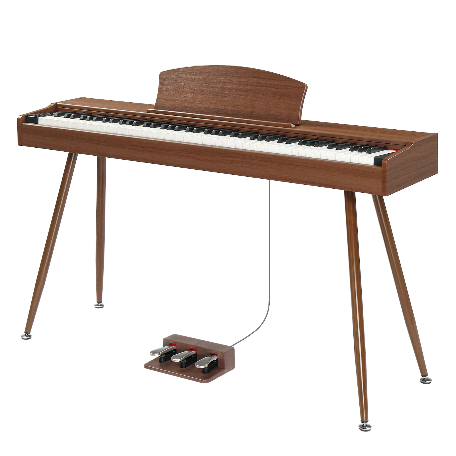 GDP-203 88 Key Standard Full Weighted Keyboards Digital Piano with Metal Stand, Power Adapter, Triple Pedals, Headphone,for All Experience Levels Black Walnut view 9