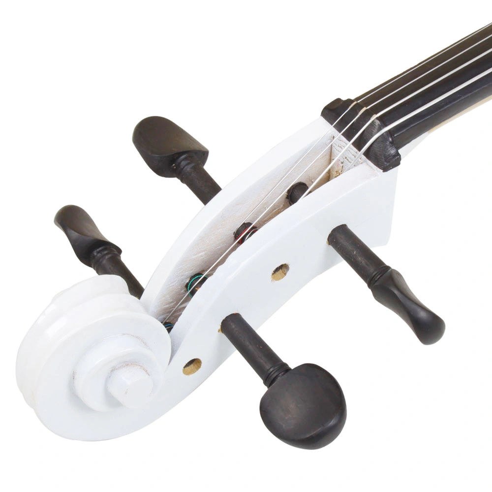 4/4 Wood Cello Bag Bow Rosin Bridge White view 5