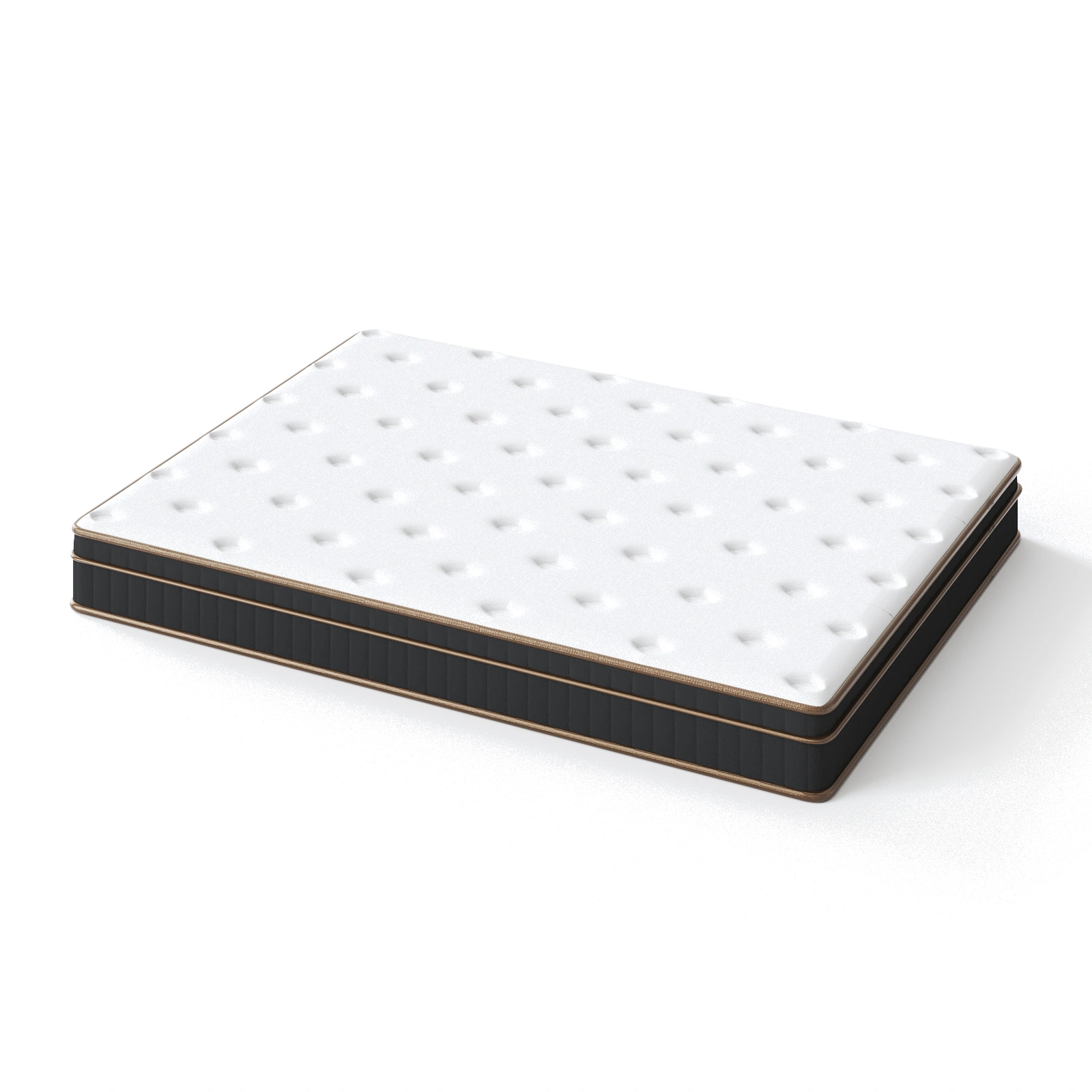12 Inch Full Mattress, Innerspring Mattress with Black Gold Trim & White Cover - Medium Firm Support, Cooling Breathable Design for Bedroom, Guest Room & Family Use view 2