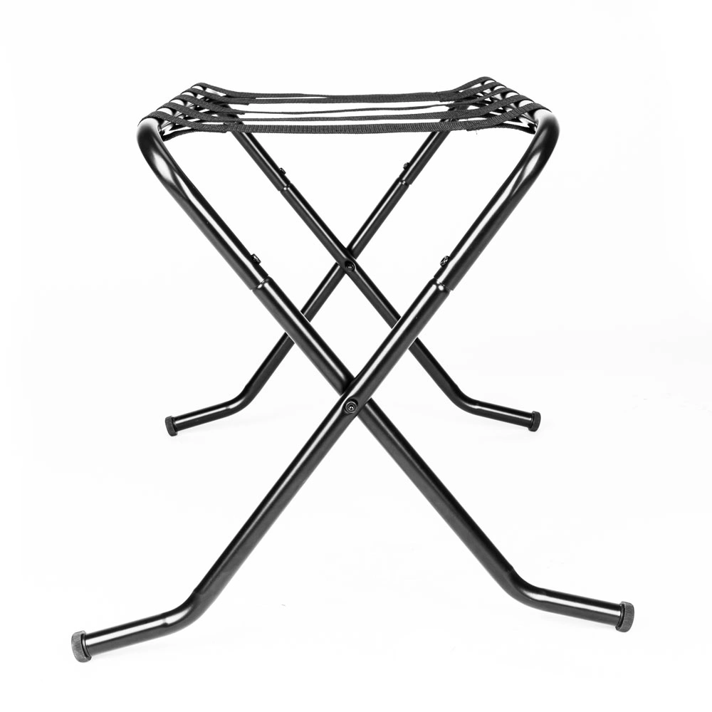 Portable Metal Luggage Rack 680x400x560MM, Black Heavy Duty Suitcase Stand Foldable Storage Shelf view 16