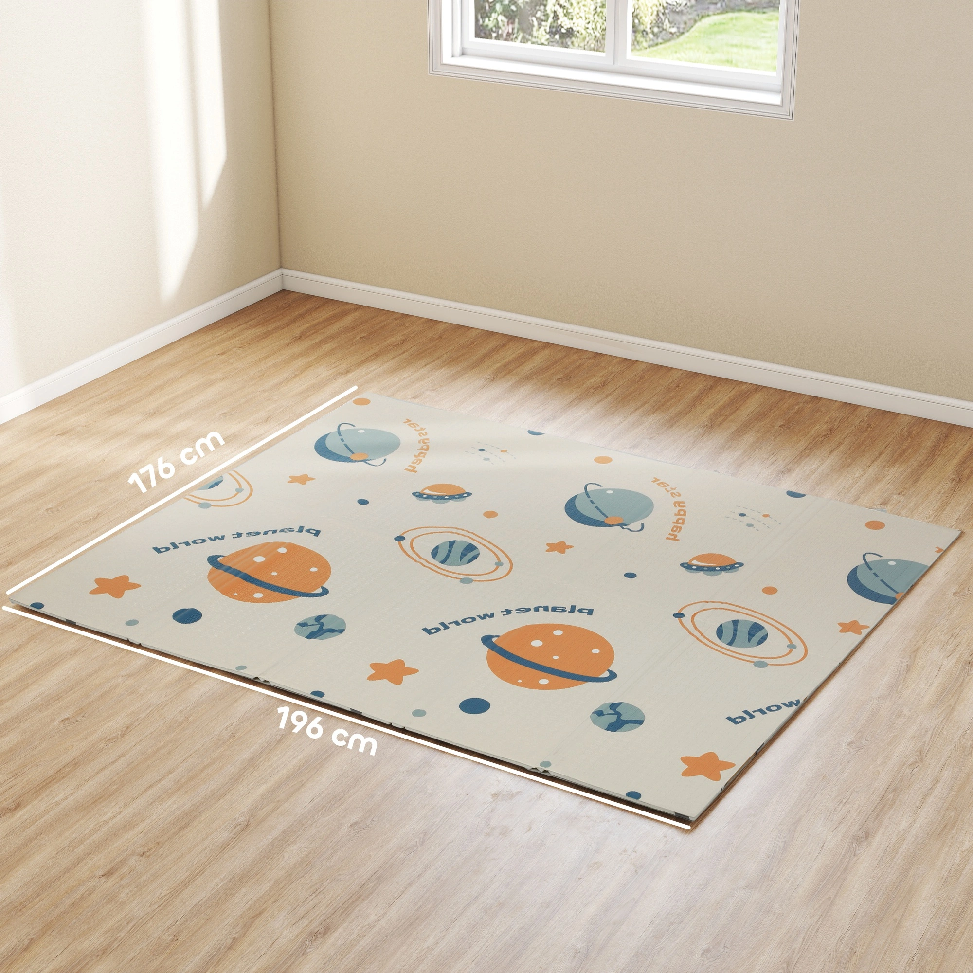 Baby Play Mat, Thick Foam Exercise Gym Pad, Non-Slip Waterproof Floor Mat for Infants and Toddlers view 2