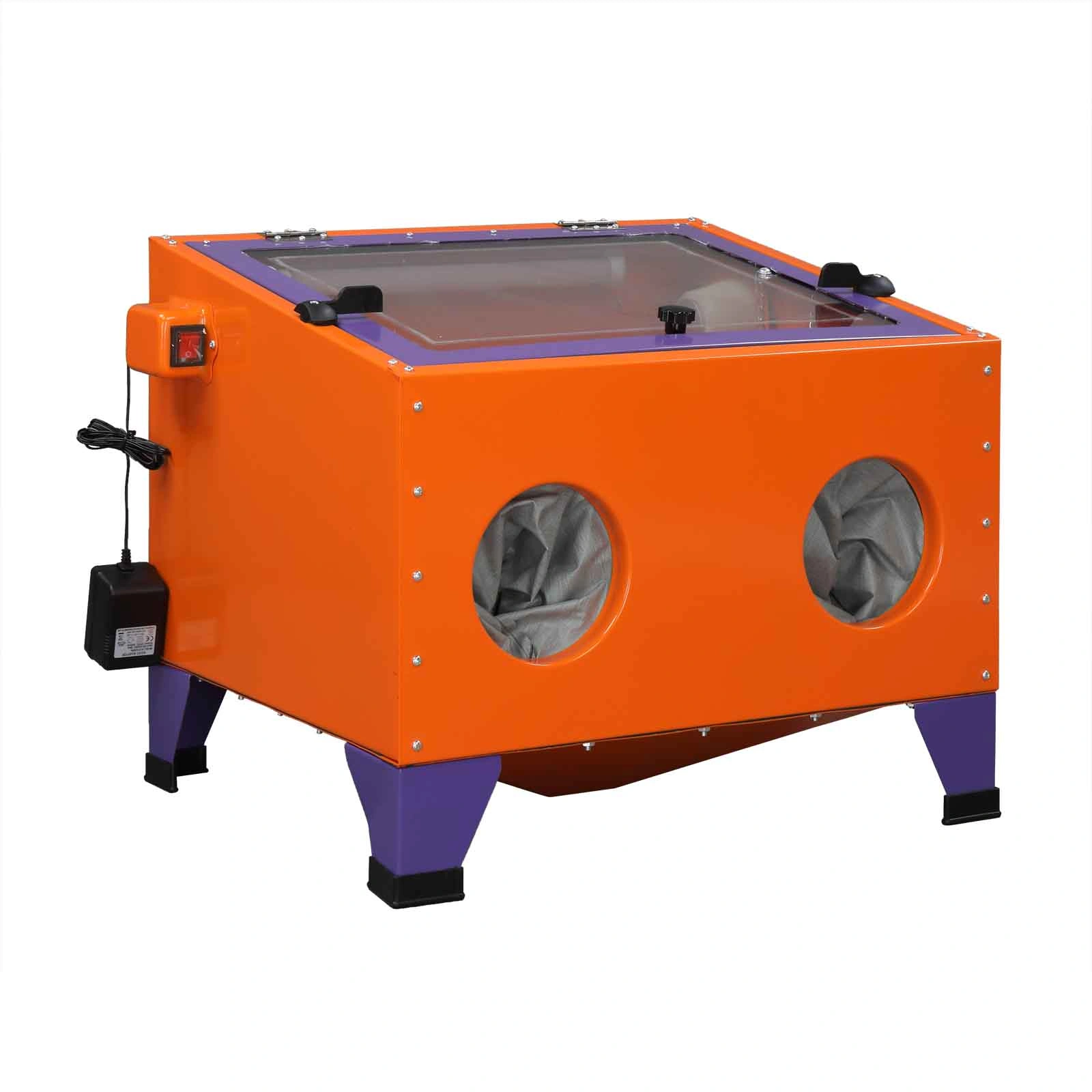 25 Gallon Bench Top Air Sandblasting Cabinet Sandblaster Blast Large Cabinet Orange view 33